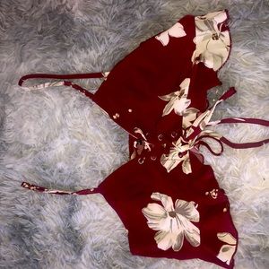 Zaful, crop top and shorts. Large